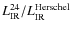 $L_{\rm IR}^{24}/L_{\rm IR}^{\rm Herschel}$