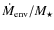 $\dot{M}_{\rm env}/M_{\star}$