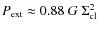 $P_{{\rm ext}} \approx 0.88~G~\Sigma_{\rm cl}^2$