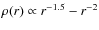 $\rho(r) \propto r^{-1.5}-r^{-2}$
