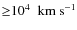 ${\ge}10^4~\mathrel{\rm km~s^{-1}}$