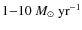 $1{-}10~M_{\odot}~{\rm yr}^{-1}$