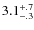 $3.1^{\rm +.7}_{-.3}$