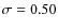 $\sigma=0.50_{}^{}$