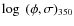 $\log~(\phi,\sigma)_{350}$