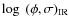 $\log~(\phi,\sigma)_{\rm IR}$
