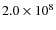 $2.0 \times 10^8$
