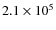 $2.1\times 10^5$
