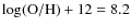 $\rm {log(O/H)+12=8.2}$