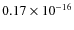 $0.17\times 10^{-16}$