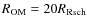 $R_{\rm OM}=20R_{\rm Rsch}$