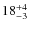 $18^{\rm +4}_{-3}$