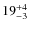 $19^{\rm +4}_{-3}$