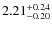 $2.21^{\rm +0.24}_{-0.20}$