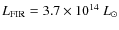 $L_{\rm FIR} = 3.7 \times
10^{14}~L_{\odot}$