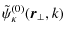 $\displaystyle \tilde\psi_\kappa^{(0)}(\vec{r}_\perp,k)$