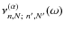 $\nu_{n,N;~n',N'}^{(\alpha)}(\omega)$