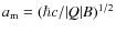 $a_{\rm m}=(\hbar
c/\vert Q\vert B)^{1/2}$