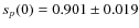 $s_p(0)= 0.901 \pm 0.019$