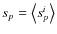 $s_p = \left < s_p^i \right >$