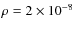 $\rho = 2 \times 10^{-8}$