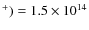 $^{+} ) = 1.5 \times
10^{14}$