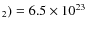 $_2 ) =
6.5 \times 10^{23}$