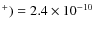 $^{+} )= 2.4 \times 10^{-10}$