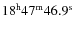$18^{{\rm h}}47^{{\rm m}}46.9^{{\rm s}}$