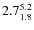 $ 2.7^{\rm 5.2}_{1.8} $