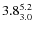 $ 3.8^{\rm 5.2}_{3.0} $