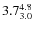 $ 3.7^{\rm 4.8}_{3.0} $