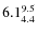 $ 6.1^{\rm 9.5}_{4.4} $