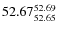 $ 52.67^{\rm 52.69}_{52.65} $