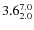 $ 3.6^{\rm 7.0}_{2.0} $