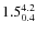 $ 1.5^{\rm 4.2}_{0.4} $
