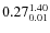 $ 0.27^{\rm 1.40}_{0.01} $
