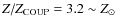 $Z/Z_{\rm COUP} = 3.2 \sim Z_\odot$