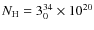 $N_{\rm H} = 3_0^{34} \times 10^{20}$