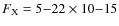 $F_{\rm X} = 5{-}22 \times 10{-}15$