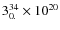 $3_{0.}^{34} \times 10^{20}$