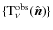 $\{ {\rm T}_\nu^{{\rm obs}}(\hat{\vec n}) \}$