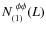 $N_{(1)}^{~ \phi\phi}(L)$