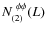 $N_{(2)}^{~ \phi\phi}(L)$