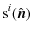 $\displaystyle {\rm {s}}^i(\hat{\vec n})$
