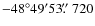 $-48^\circ49^\prime53\hbox{$.\!\!^{\prime\prime}$ }720$