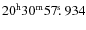 $20^{\rm h}30^{\rm m}57\hbox{$.\!\!^{\rm s}$ }934$