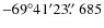 $-69^\circ41^\prime23\hbox{$.\!\!^{\prime\prime}$ }685$