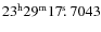 $23^{\rm h}29^{\rm m}17\hbox{$.\!\!^{\rm s}$ }7043$