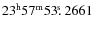 $23^{\rm h}57^{\rm m}53\hbox{$.\!\!^{\rm s}$ }2661$